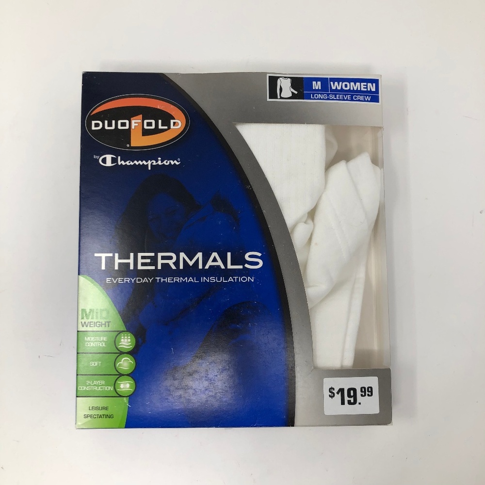 NEW DuoFold by Champion Womens Thermal Shirt M